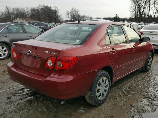 1NXBR32E68Z994646 - 2008 TOYOTA COROLLA CE RED photo 4