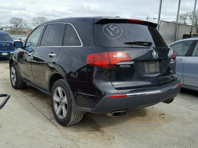 2HNYD2H32CH528764 - 2012 ACURA MDX TECHNO BLACK photo 3