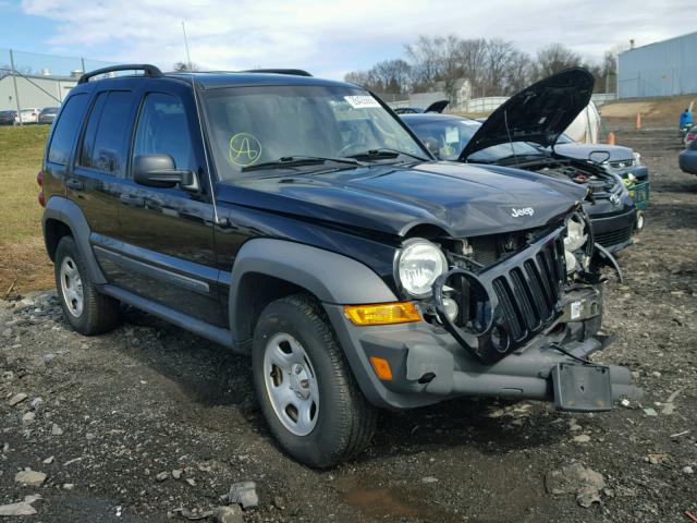 1J4GL48KX7W662933 - 2007 JEEP LIBERTY SP BLACK photo 1