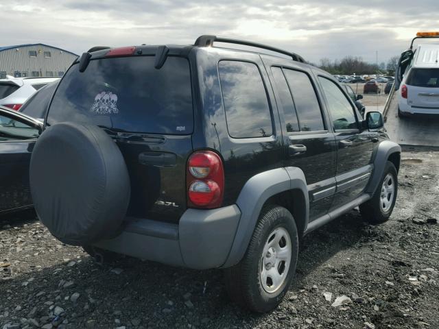 1J4GL48KX7W662933 - 2007 JEEP LIBERTY SP BLACK photo 4