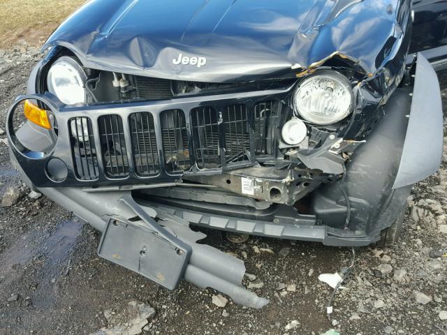 1J4GL48KX7W662933 - 2007 JEEP LIBERTY SP BLACK photo 9