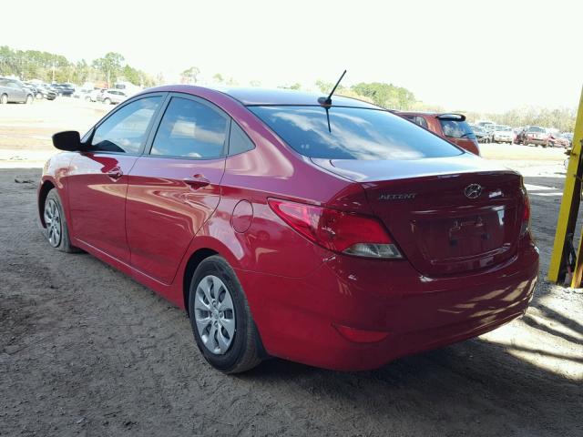 KMHCT4AEXGU103558 - 2016 HYUNDAI ACCENT SE RED photo 3