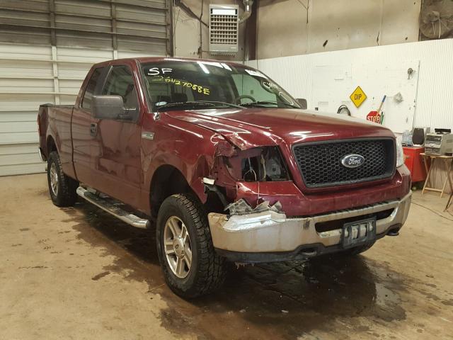 1FTPX14V96KC19915 - 2006 FORD F150 MAROON photo 1