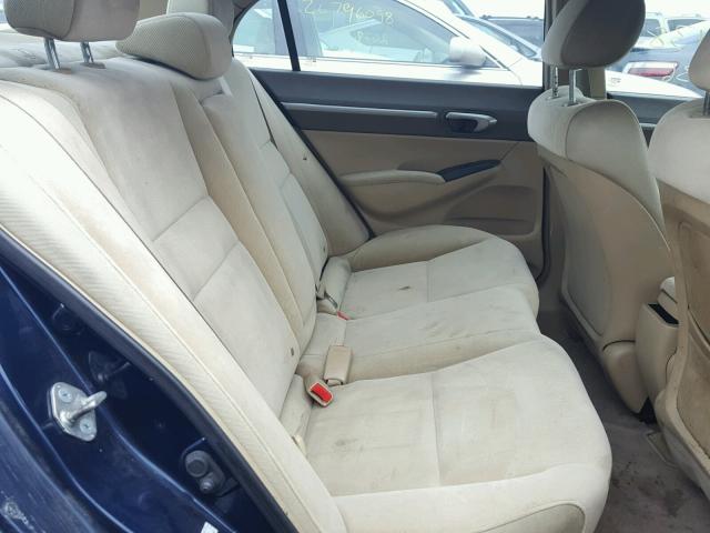 1HGFA15846L061405 - 2006 HONDA CIVIC EX Կապույտ լուսանկար 6
