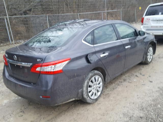 3N1AB7AP5FL678230 - 2015 NISSAN SENTRA S GRAY photo 4