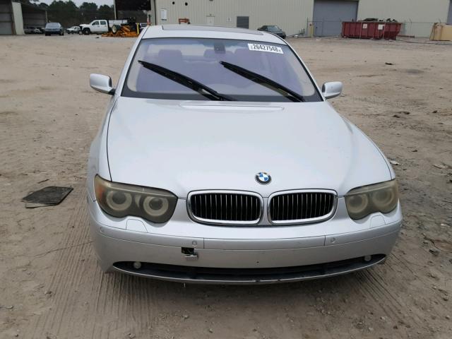 WBAGL63505DP76190 - 2005 BMW 745 I SILVER photo 9