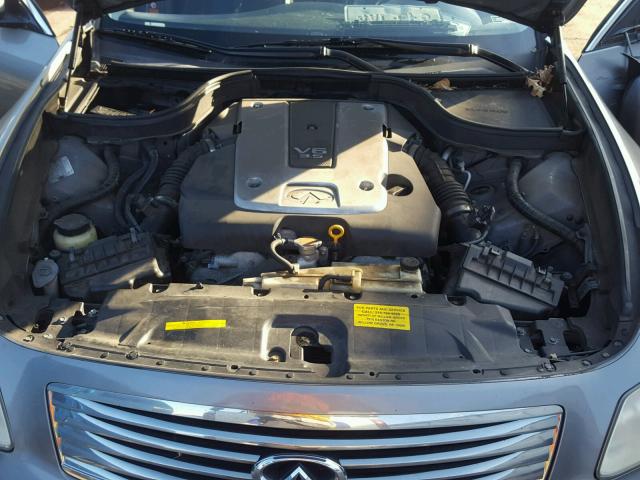 JNKBV61F38M250285 - 2008 INFINITI G35 GRAY photo 7