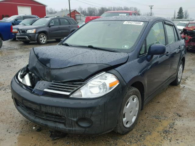 3N1BC11E09L448418 - 2009 NISSAN VERSA S BLUE photo 2