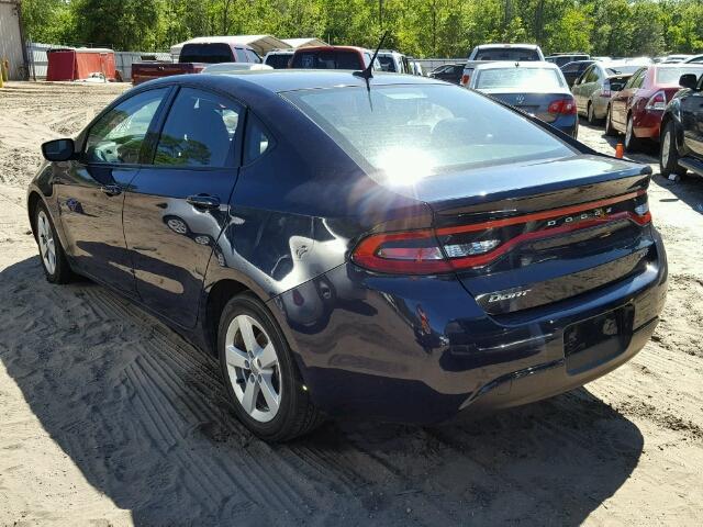 1C3CDFBB1FD286322 - 2015 DODGE DART SXT BLUE photo 3