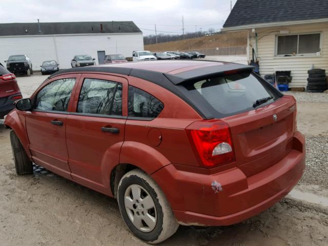 1B3HB28B77D182217 - 2007 DODGE CALIBER ORANGE photo 3