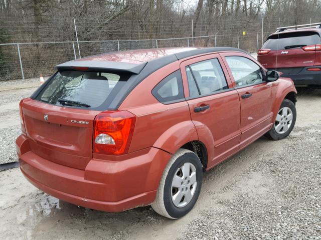 1B3HB28B77D182217 - 2007 DODGE CALIBER ORANGE photo 4