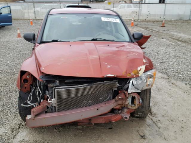 1B3HB28B77D182217 - 2007 DODGE CALIBER ORANGE photo 9