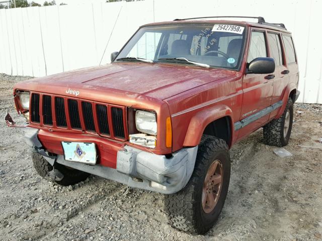 1J4FF68S7XL568668 - 1999 JEEP CHEROKEE S MAROON photo 2