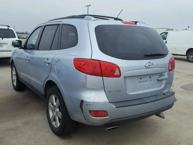 5NMSH13E87H014317 - 2007 HYUNDAI SANTA FE S BLUE photo 3