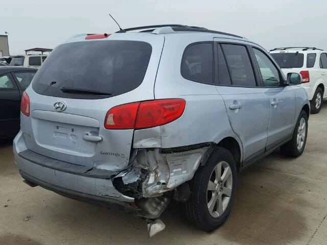 5NMSH13E87H014317 - 2007 HYUNDAI SANTA FE S BLUE photo 4