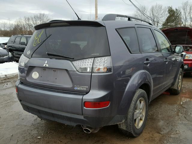 JA4LT21W08Z005428 - 2008 MITSUBISHI OUTLANDER GRAY photo 4