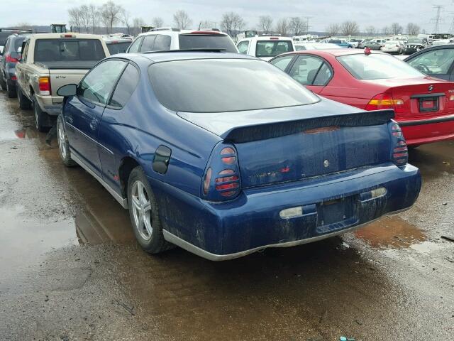 2G1WX12K749216068 - 2004 CHEVROLET MONTE CARL BLUE photo 3