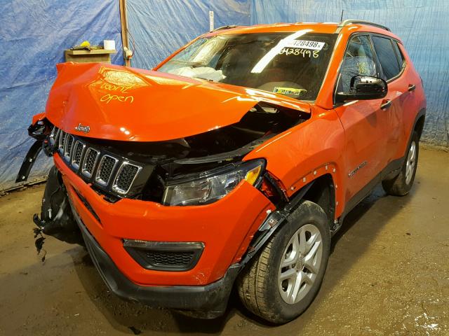 3C4NJDAB9HT656237 - 2017 JEEP COMPASS SP ORANGE photo 2