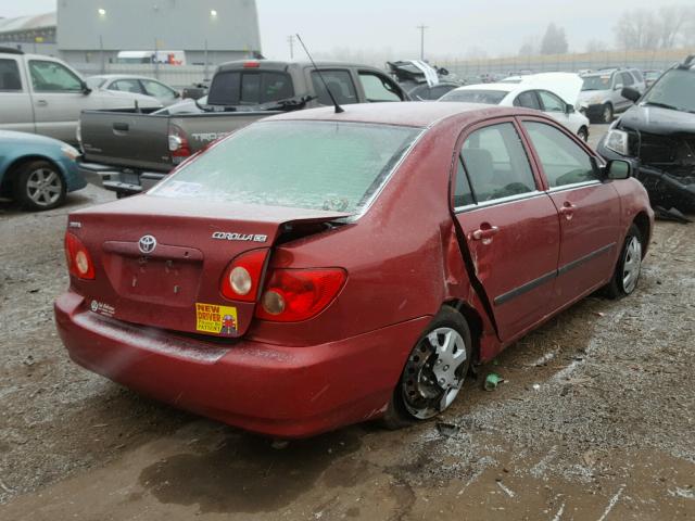 1NXBR32EX8Z962766 - 2008 TOYOTA COROLLA CE RED photo 4