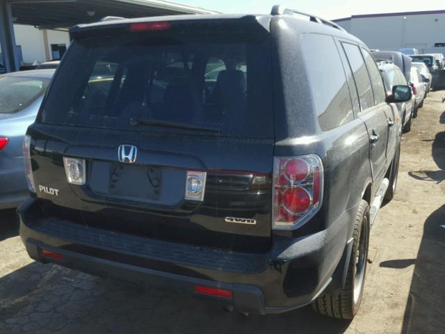 2HKYF18587H520192 - 2007 HONDA PILOT EXL BLACK photo 4