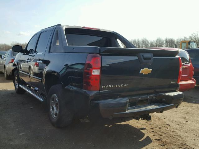 3GNFK12397G286610 - 2007 CHEVROLET AVALANCHE BLACK photo 3