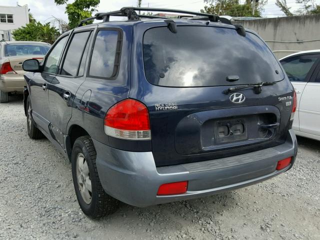 KM8SC13E45U866647 - 2005 HYUNDAI SANTA FE G BLUE photo 3