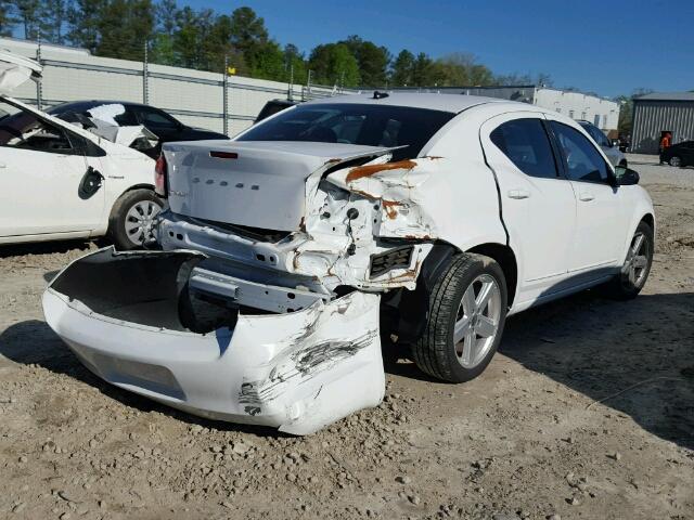 1C3CDZAB2DN712321 - 2013 DODGE AVENGER SE WHITE photo 4