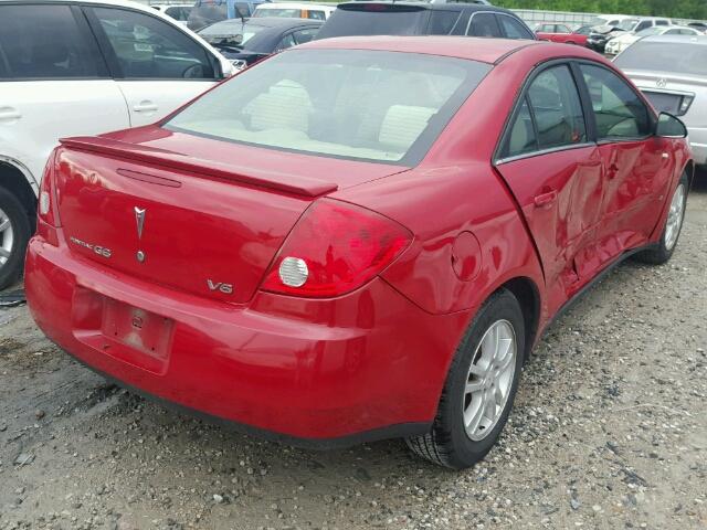 1G2ZG558X64142165 - 2006 PONTIAC G6 SE1 RED photo 4