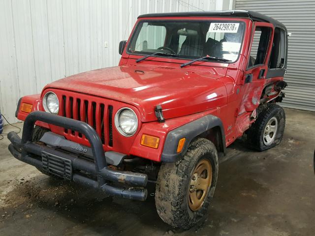 1J4F449S24P760321 - 2004 JEEP WRANGLER / RED photo 2