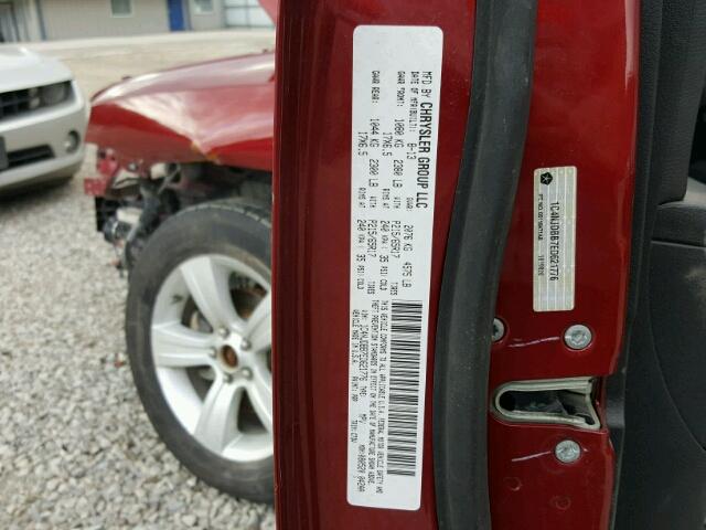 1C4NJDBB7ED621776 - 2014 JEEP COMPASS SP RED photo 10