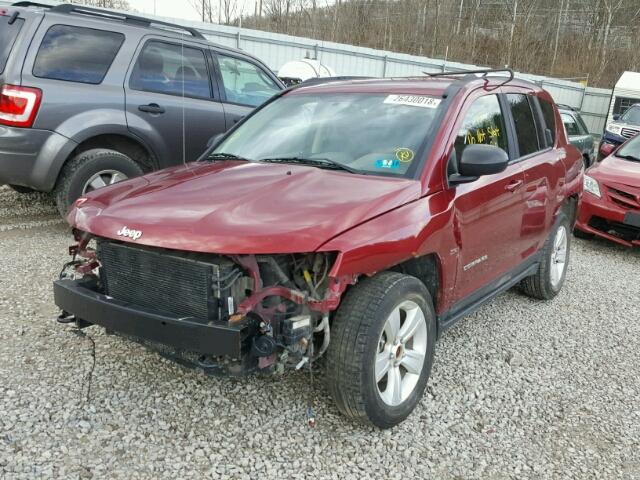 1C4NJDBB7ED621776 - 2014 JEEP COMPASS SP RED photo 2