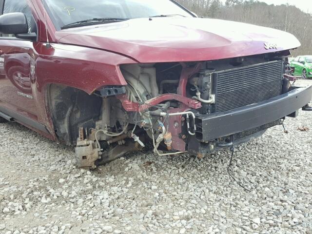 1C4NJDBB7ED621776 - 2014 JEEP COMPASS SP RED photo 9