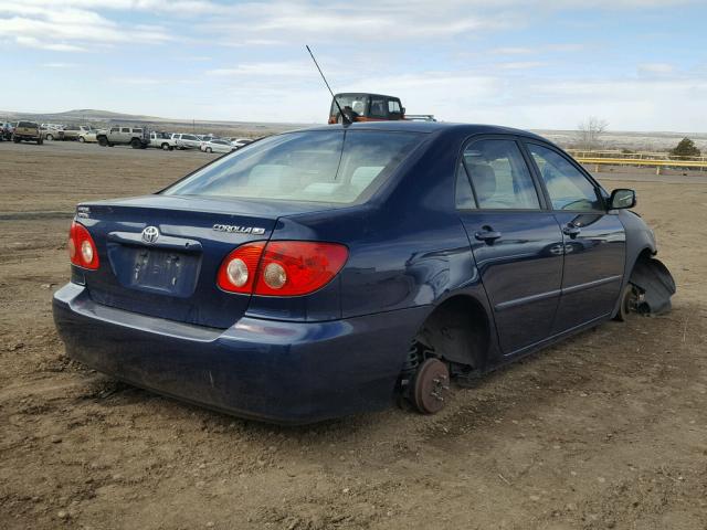 1NXBR32E07Z877546 - 2007 TOYOTA COROLLA CE BLUE photo 4