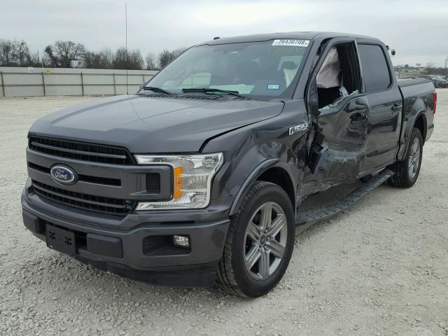 1FTEW1CG1JKC22295 - 2018 FORD F150 SUPER GRAY photo 2