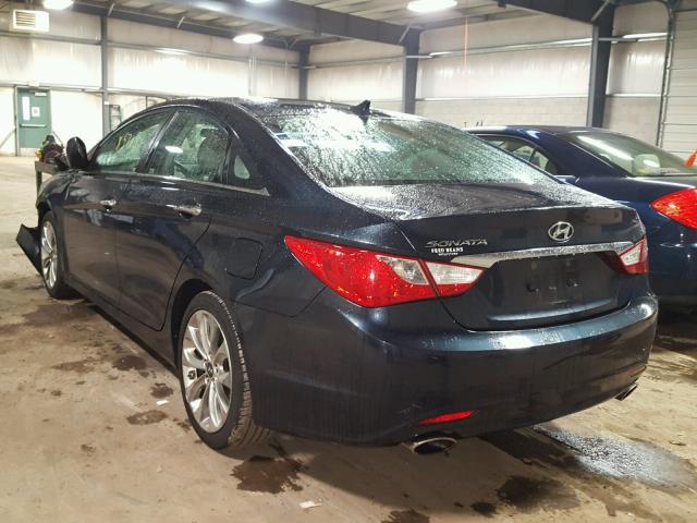 5NPEC4AC6BH218740 - 2011 HYUNDAI SONATA SE BLUE photo 3