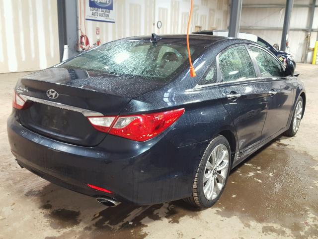 5NPEC4AC6BH218740 - 2011 HYUNDAI SONATA SE BLUE photo 4