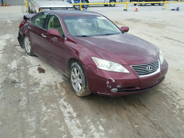 JTHBJ46G372069327 - 2007 LEXUS ES 350 MAROON photo 1