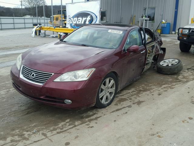 JTHBJ46G372069327 - 2007 LEXUS ES 350 MAROON photo 2