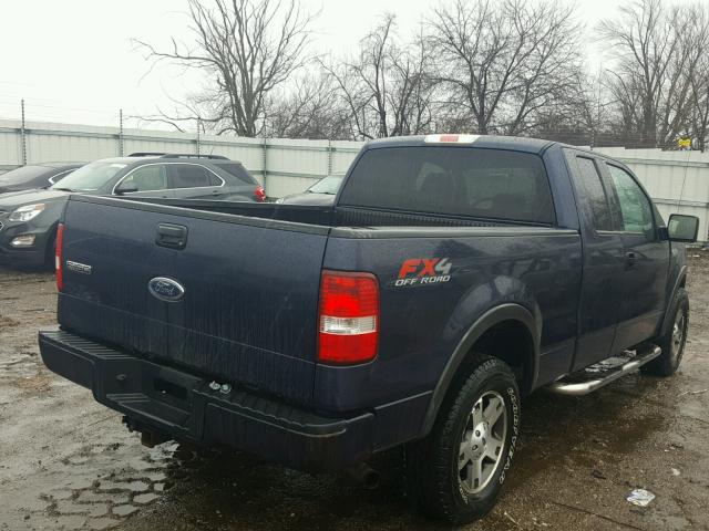 1FTPX14504NB37633 - 2004 FORD F150 BLUE photo 4