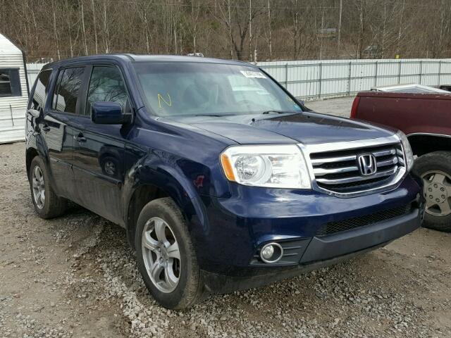 5FNYF4H64DB025718 - 2013 HONDA PILOT EXL BLUE photo 1