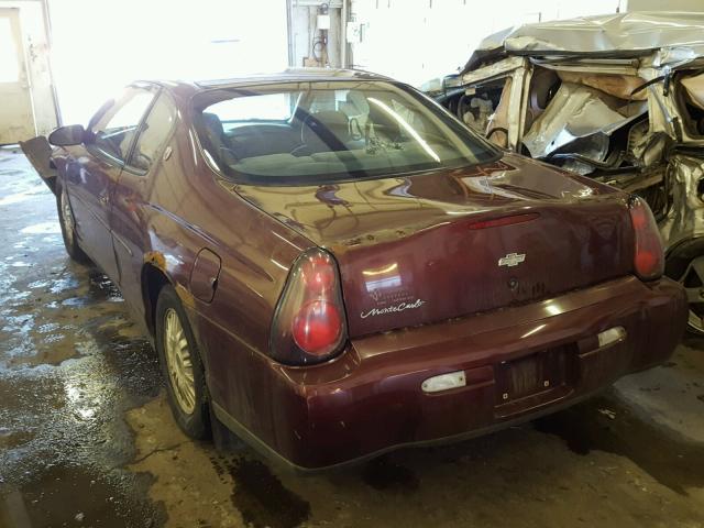 2G1WW12E5Y9303616 - 2000 CHEVROLET MONTE CARL 红色 照片 3