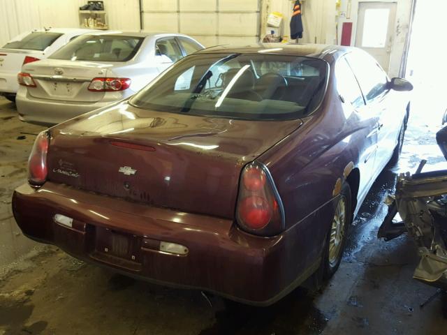 2G1WW12E5Y9303616 - 2000 CHEVROLET MONTE CARL 红色 照片 4