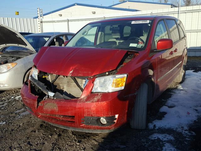 2D8HN54P38R117762 - 2008 DODGE GRAND CARA RED photo 2