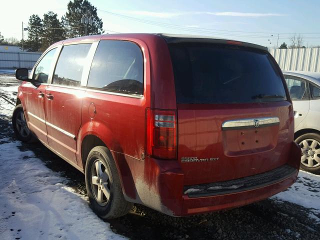 2D8HN54P38R117762 - 2008 DODGE GRAND CARA RED photo 3