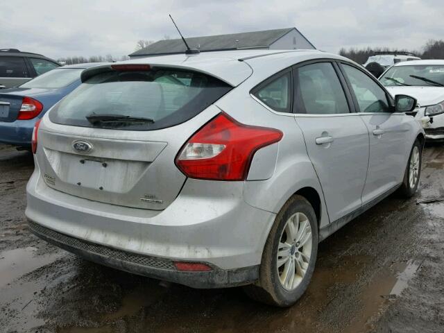 1FAHP3M29CL474839 - 2012 FORD FOCUS SEL SILVER photo 4