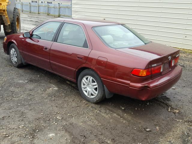 4T1BG22K51U779805 - 2001 TOYOTA CAMRY CE BURGUNDY photo 3