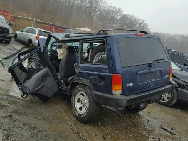 N0V1N26432288 - 2000 JEEP CHEROKEE S BLUE photo 3