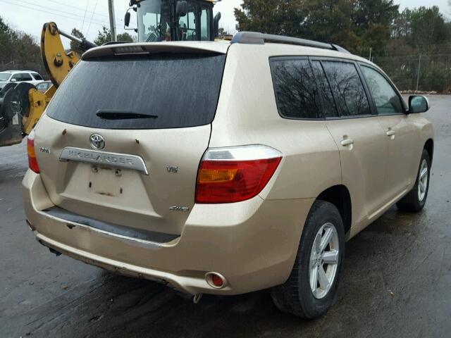 JTEES41A482090831 - 2008 TOYOTA HIGHLANDER GOLD photo 4