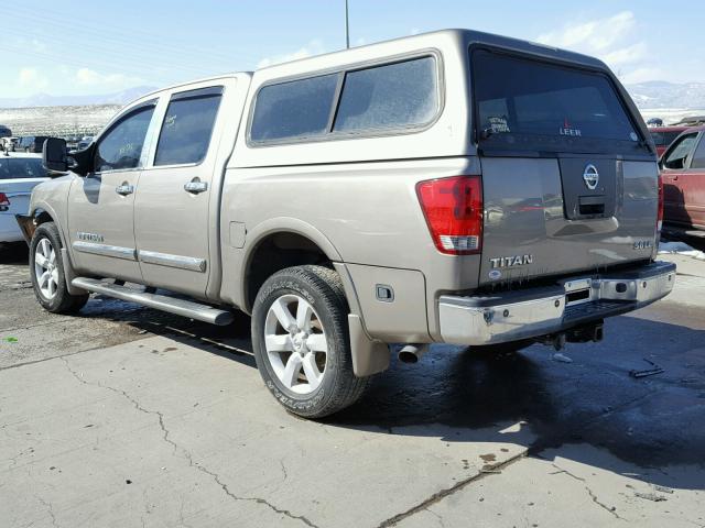 1N6AA07C78N329081 - 2008 NISSAN TITAN XE TAN photo 3