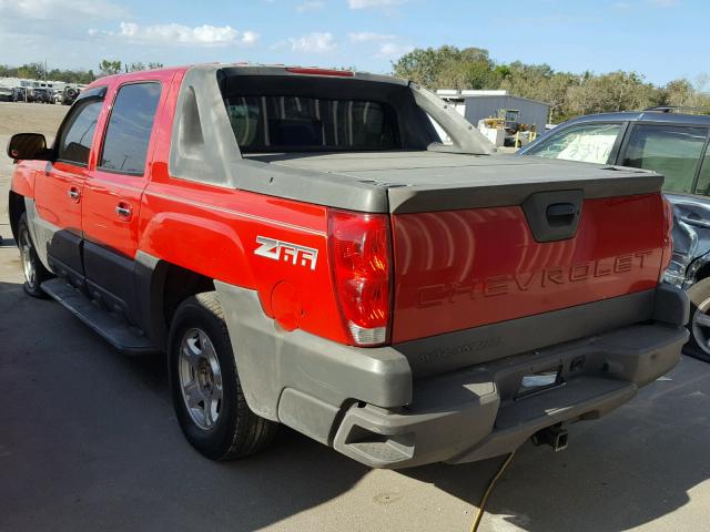 3GNEC13T82G278109 - 2002 CHEVROLET AVALANCHE RED photo 3